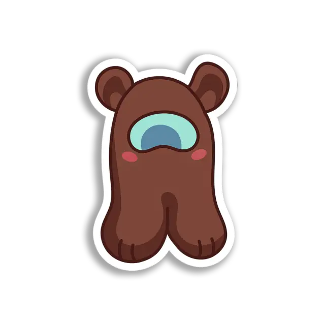 One-Eyed Bear Cub Sticker