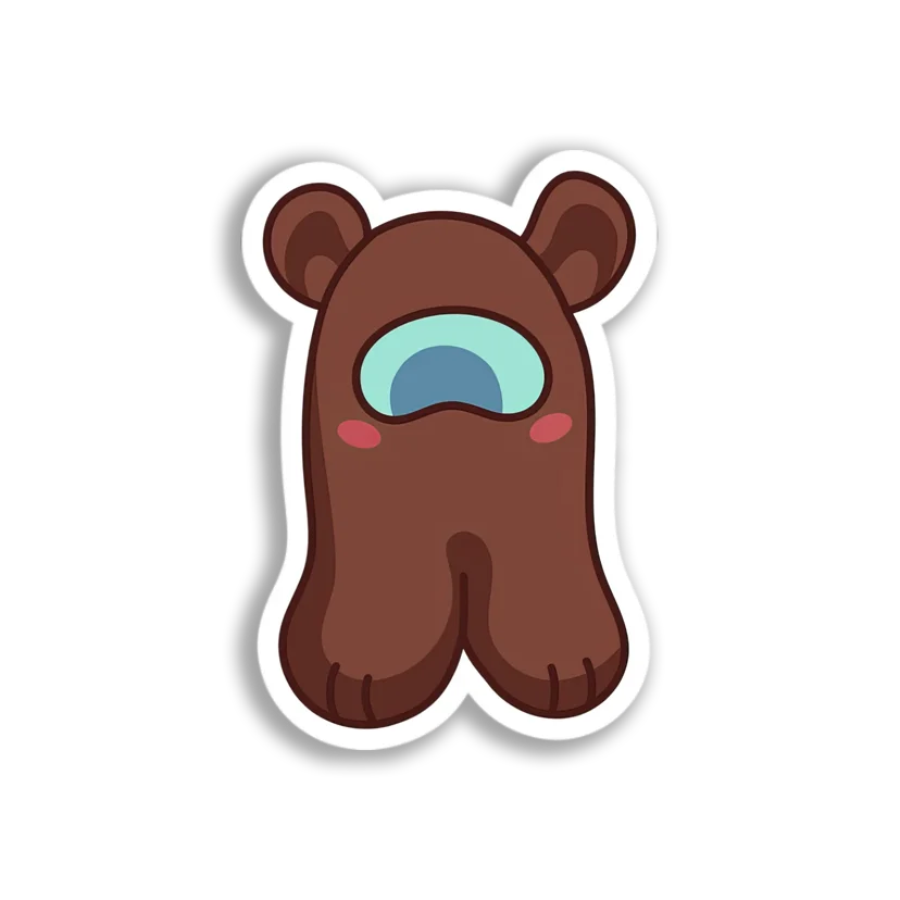 One-Eyed Bear Cub Sticker