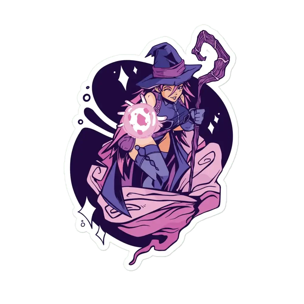 Wizard Anime Girl Sticker