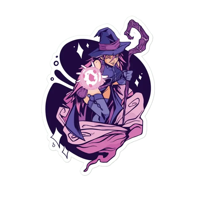 Wizard Anime Girl Sticker