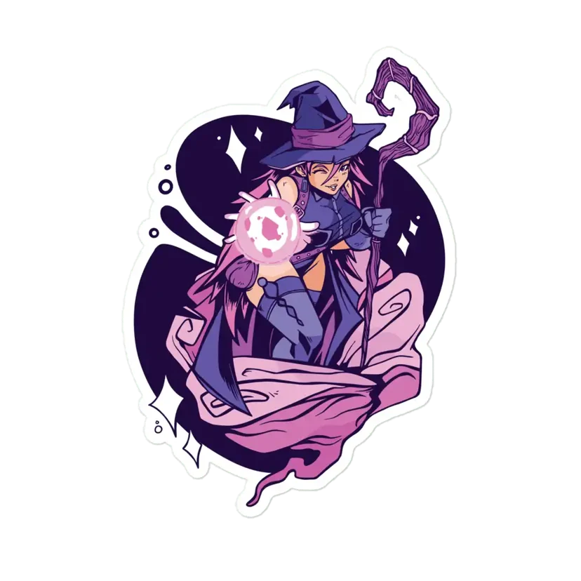Wizard Anime Girl Sticker