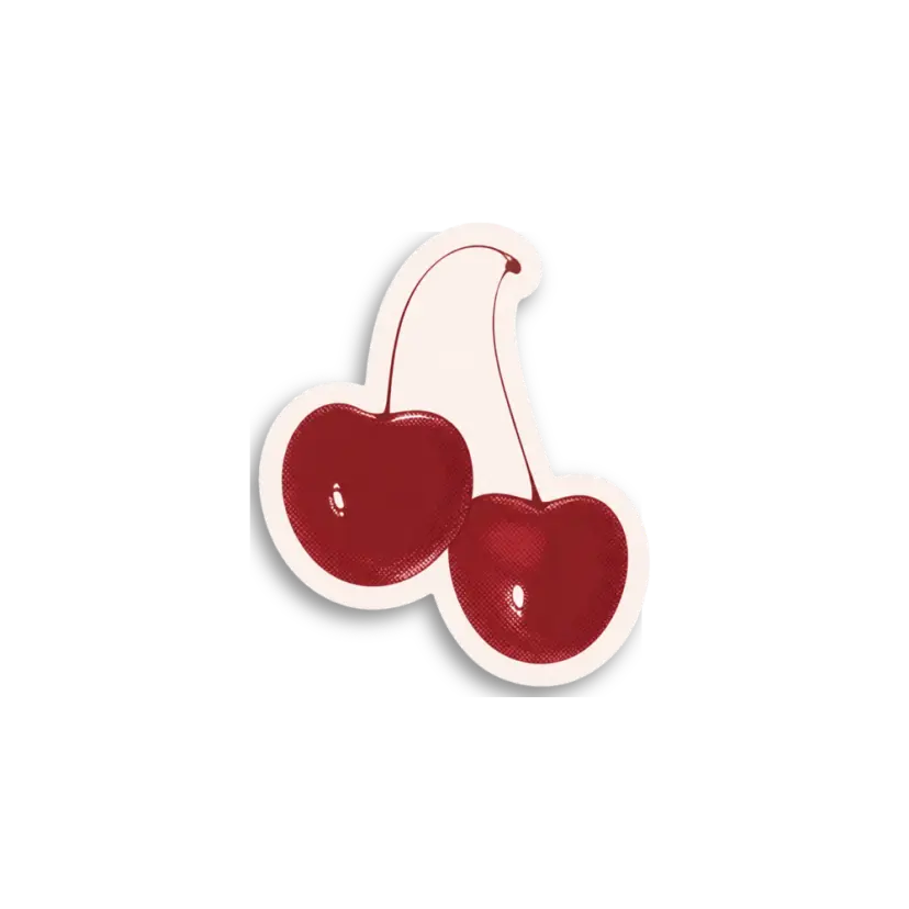 Burgundy Cherries Sticker