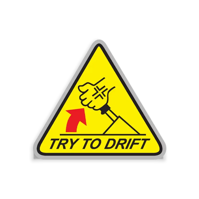 Try To Drift Car Sticker
