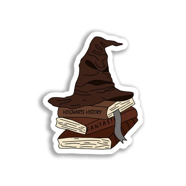 Sorting Hat Books Sticker