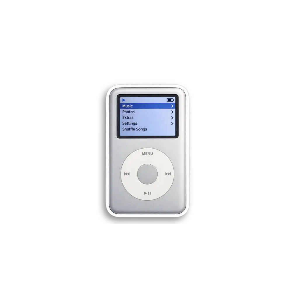 Blue MP3 Player Sticker