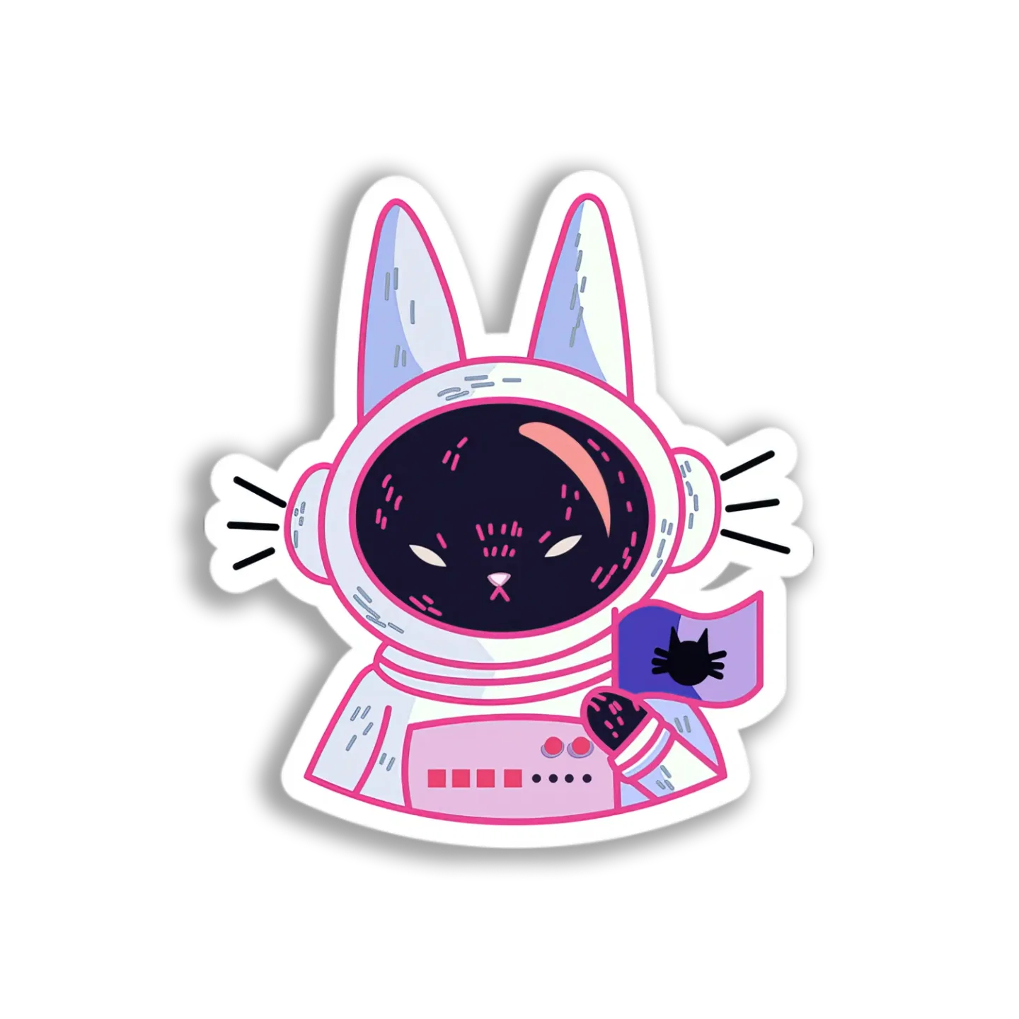 Space Cat Astronaut Sticker