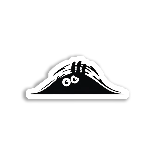 Peeking Eyes in the Dark Sticker
