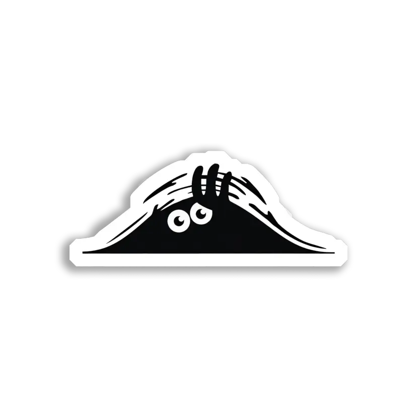 Peeking Eyes in the Dark Sticker