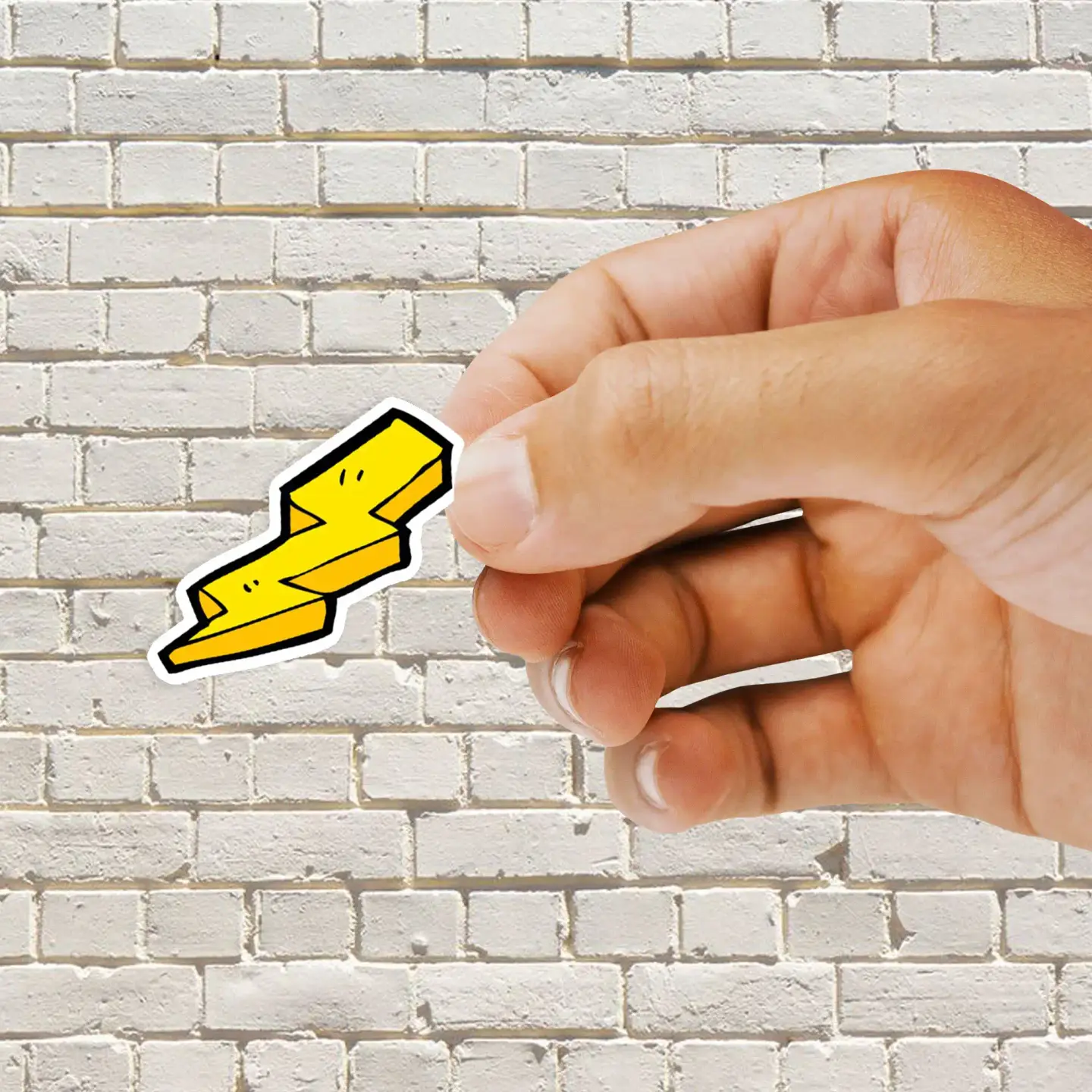 Grunge Bolt Sticker