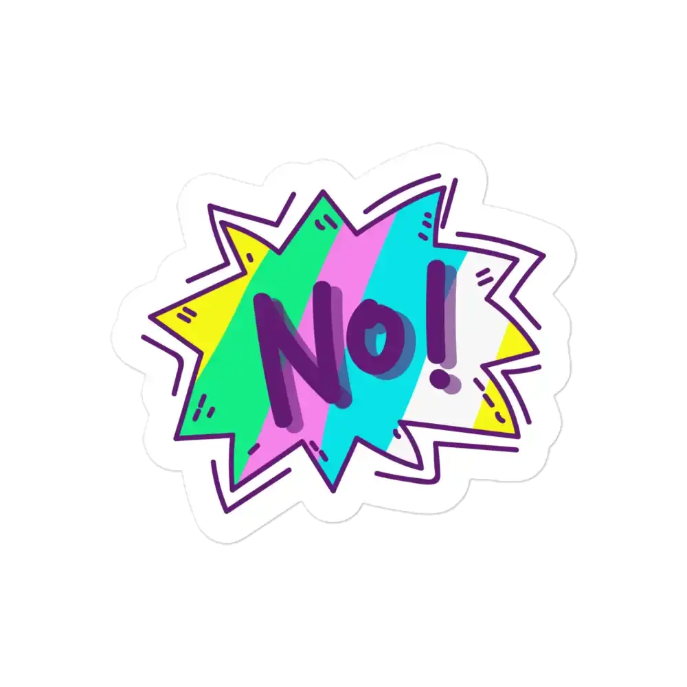 Inscription NO Sticker