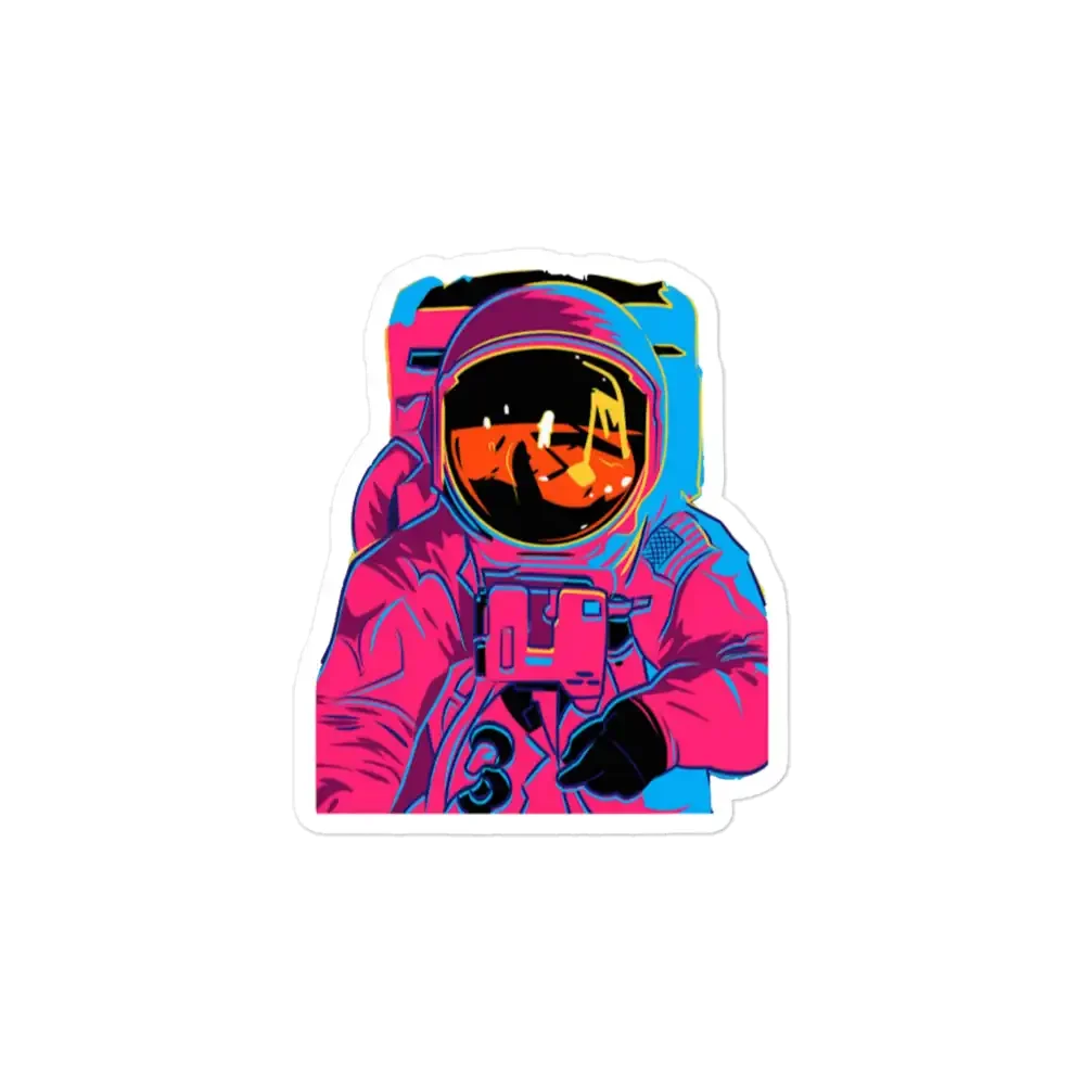 Trippy Rainbow Astronaut Sticker