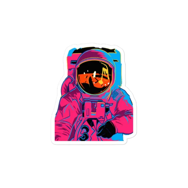 Trippy Rainbow Astronaut Sticker