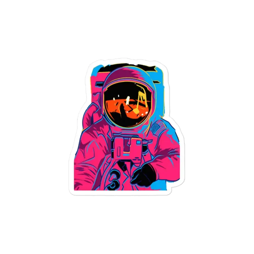 Trippy Rainbow Astronaut Sticker