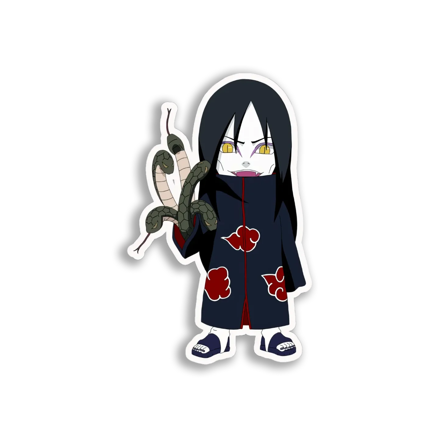 Orochimaru Chibi Snakes Sticker