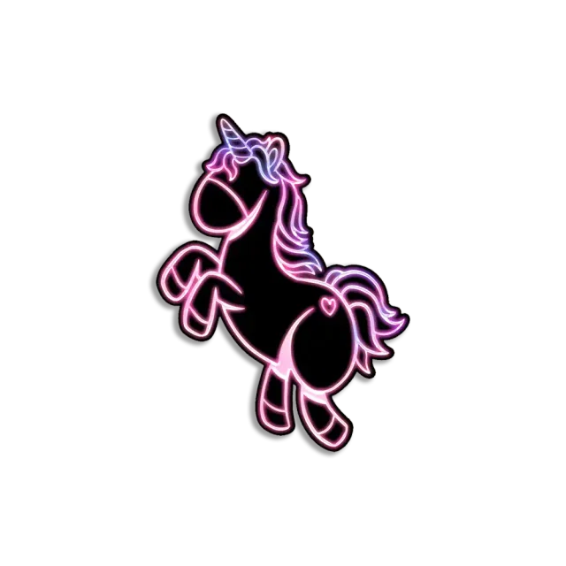 Neon Unicorn Sticker