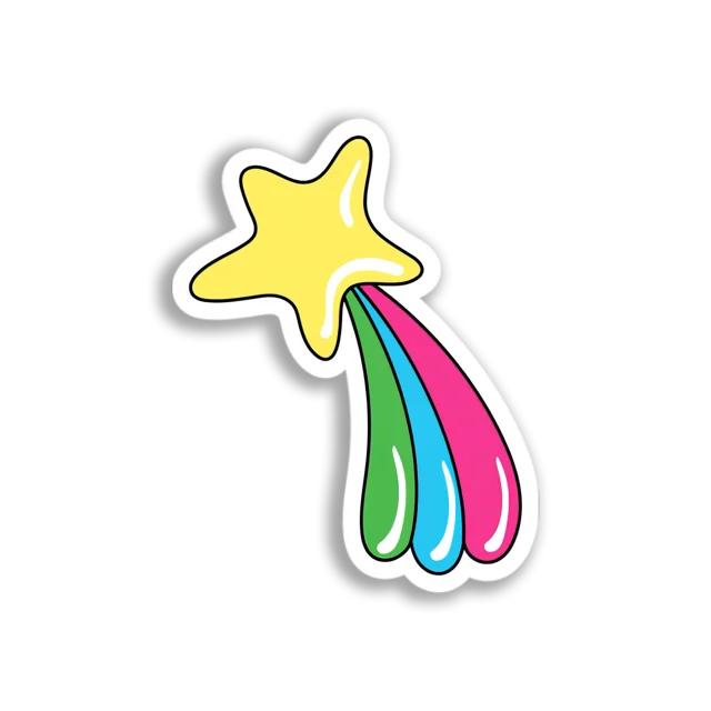 Rainbow Star Trail Sticker