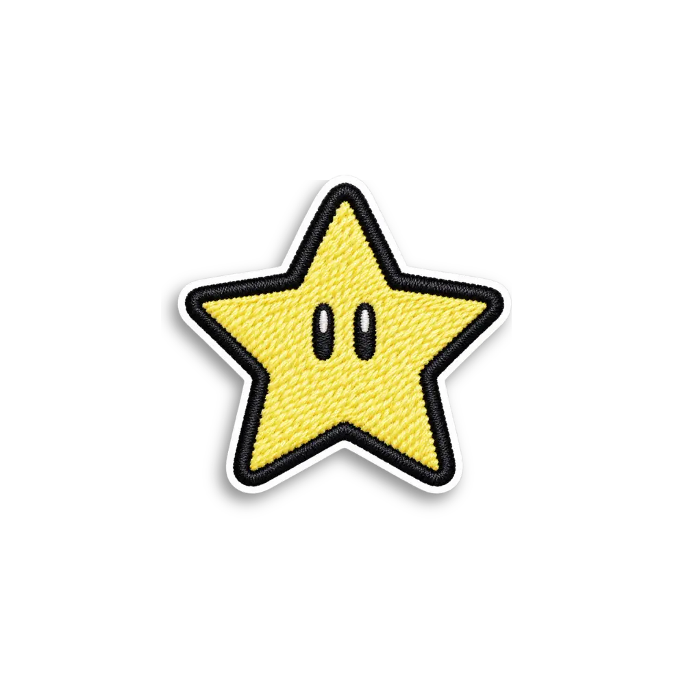 Smiling Star Patch Sticker