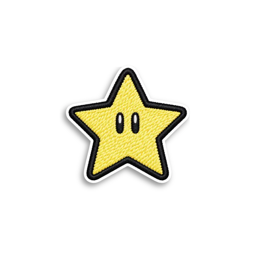 Smiling Star Patch Sticker