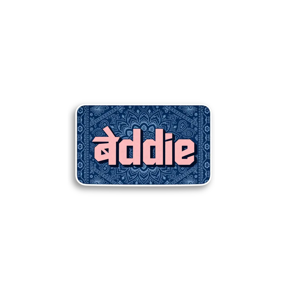 Baddie Navy Sticker