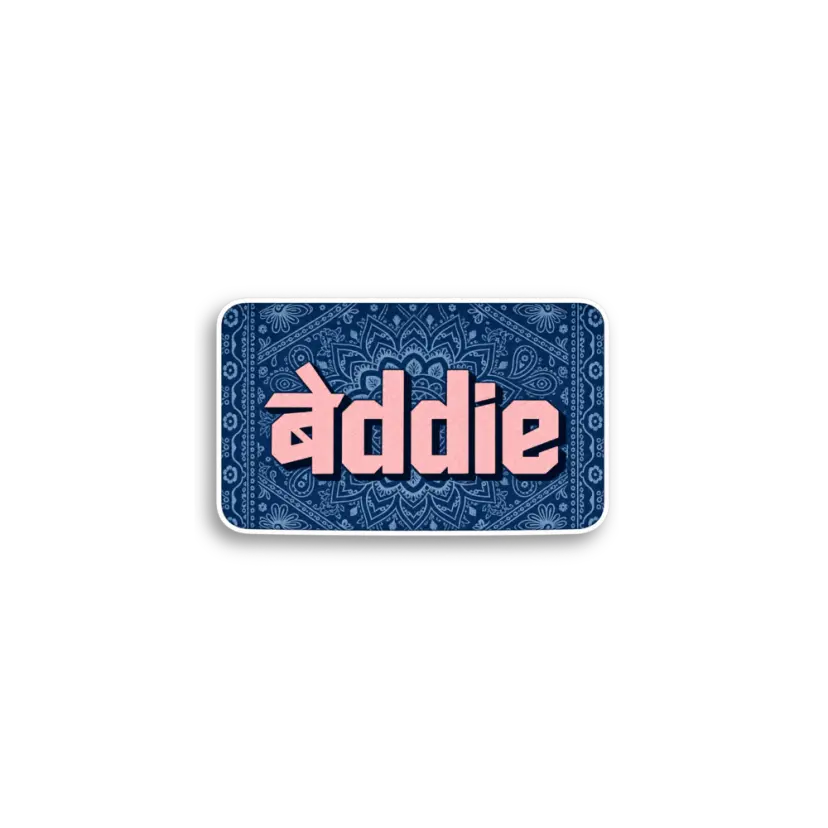 Baddie Navy Sticker