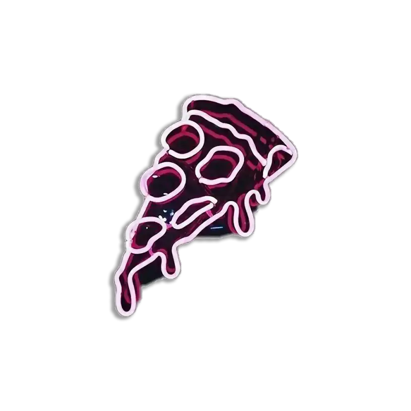 Neon Pizza Sticker
