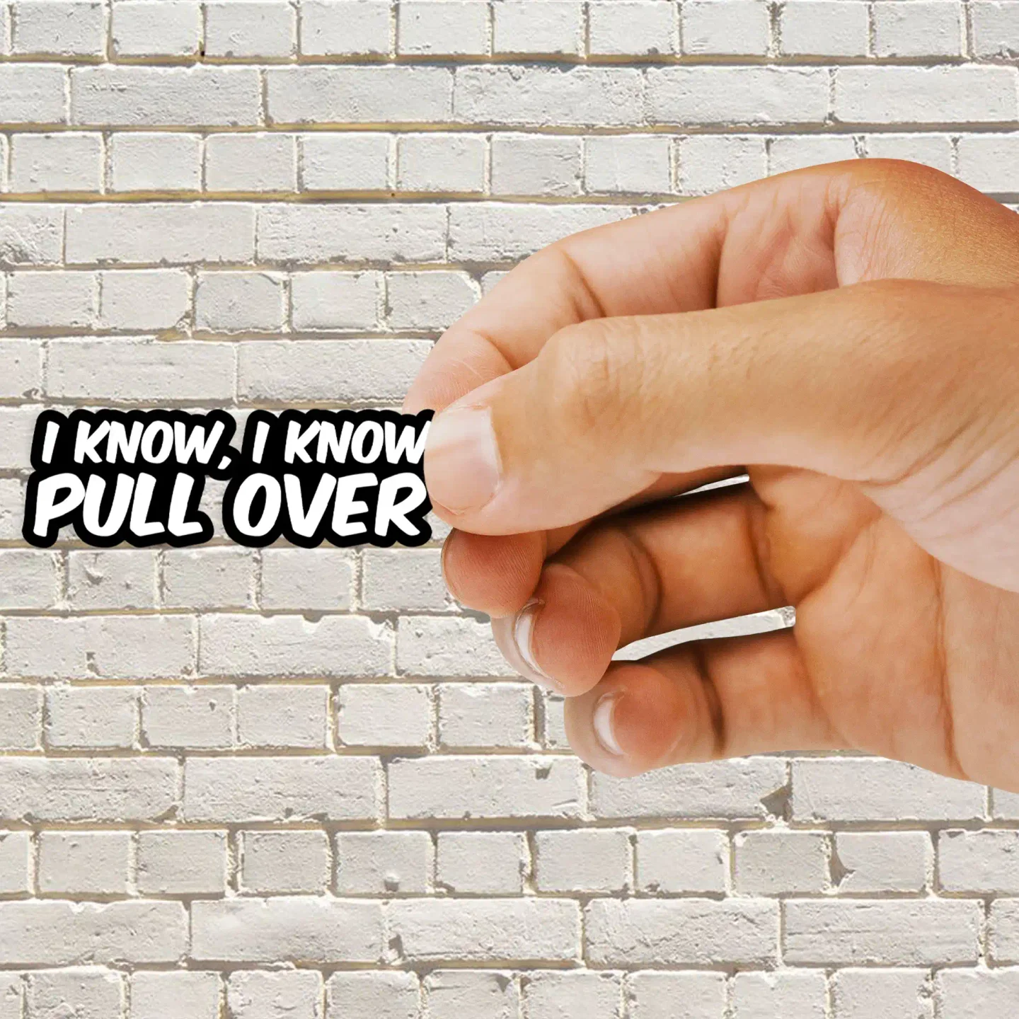 I know I know pullover Sticker