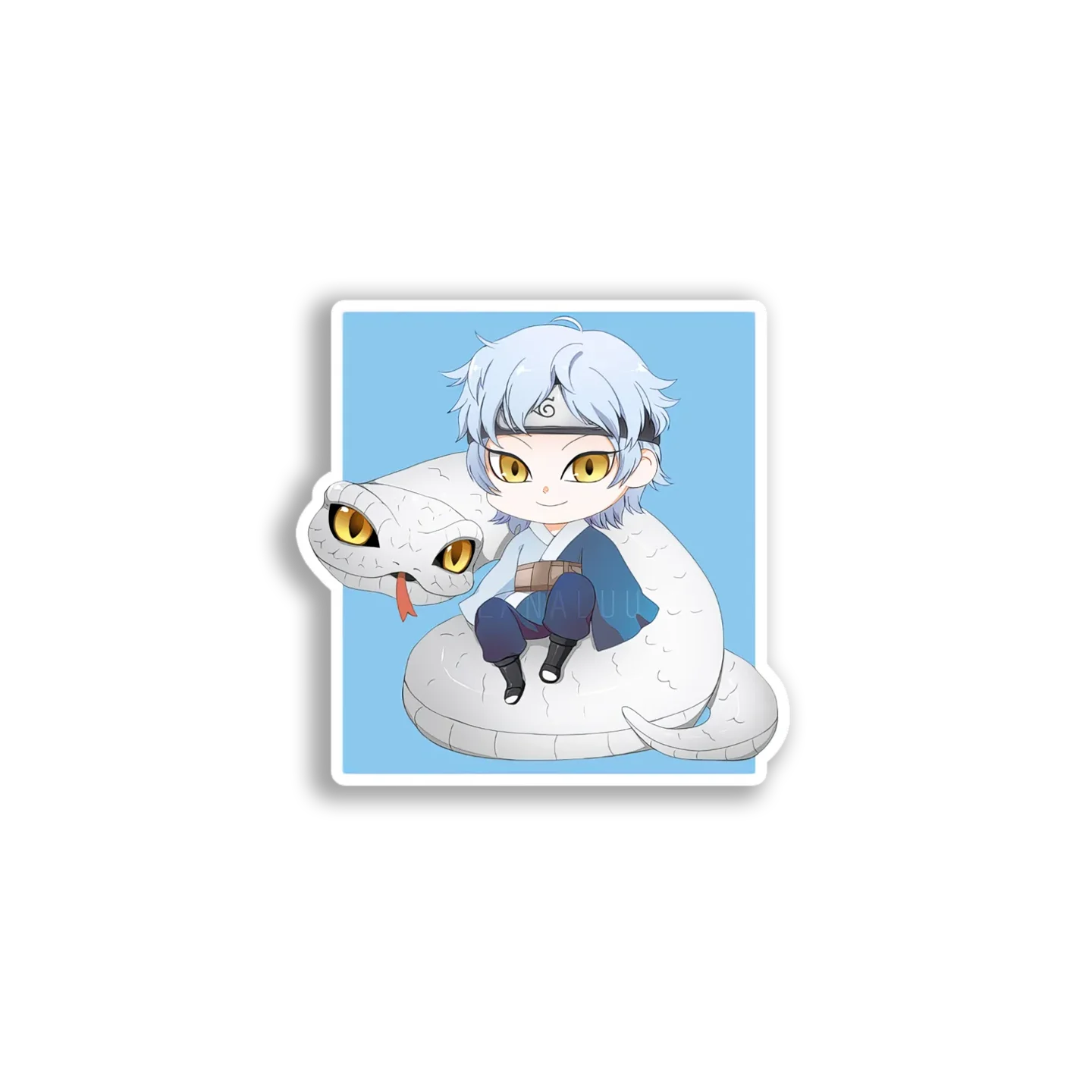 Mitsuki and Snake Chibi Sticker