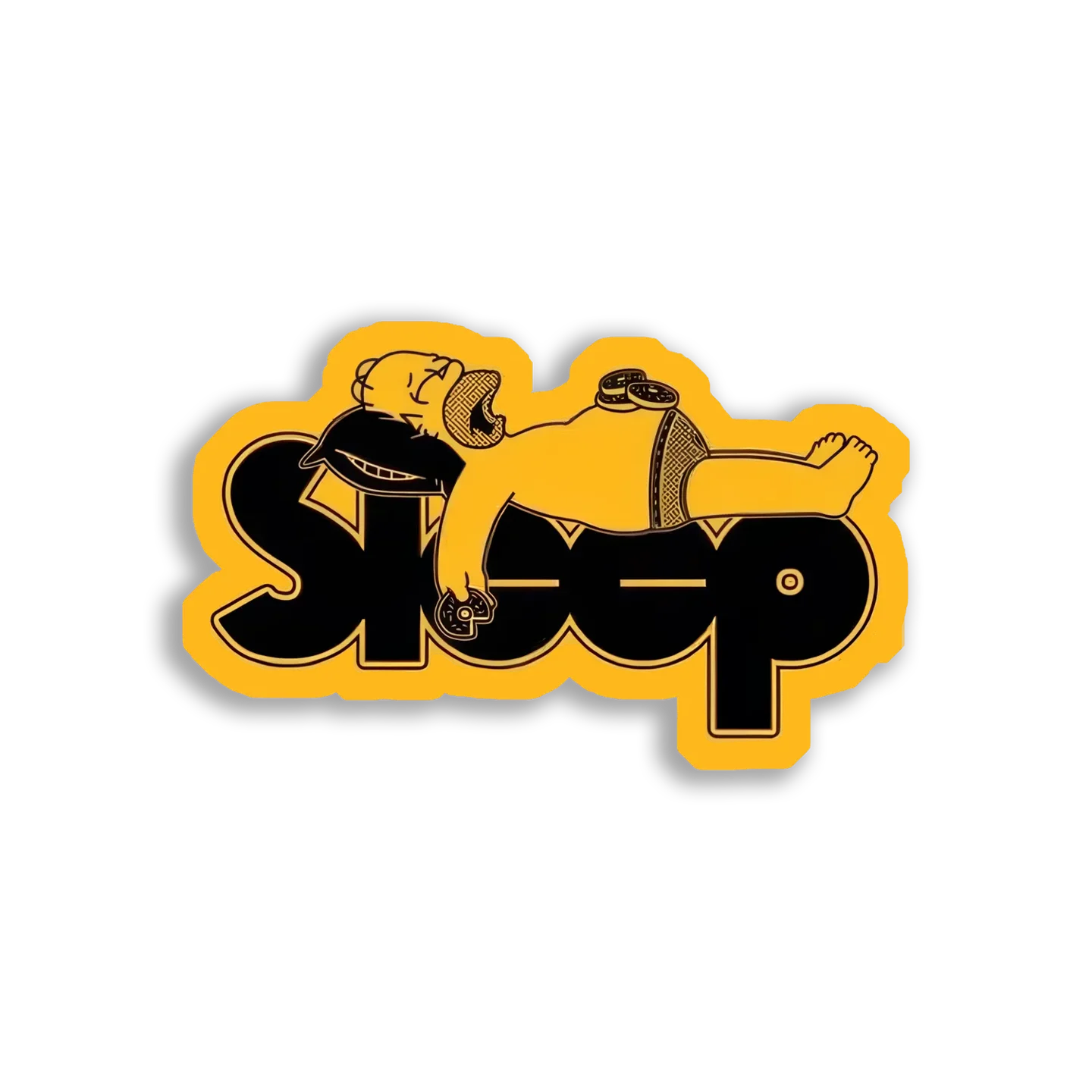 Homer Simpson Sleeps on Sleep Sticker