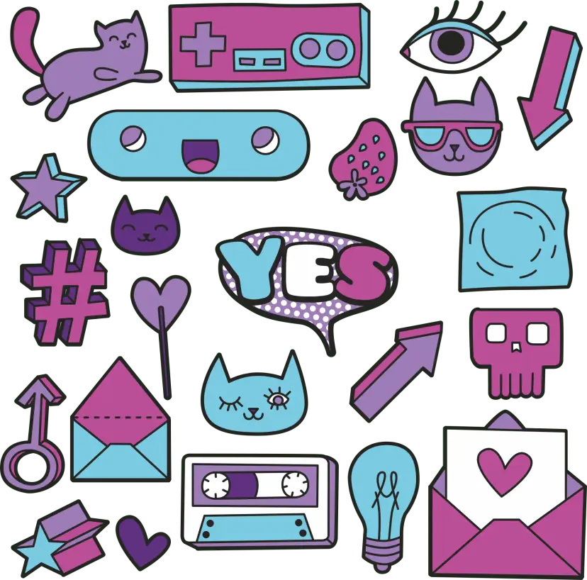 Fashion Summer VSCO Stickers Set