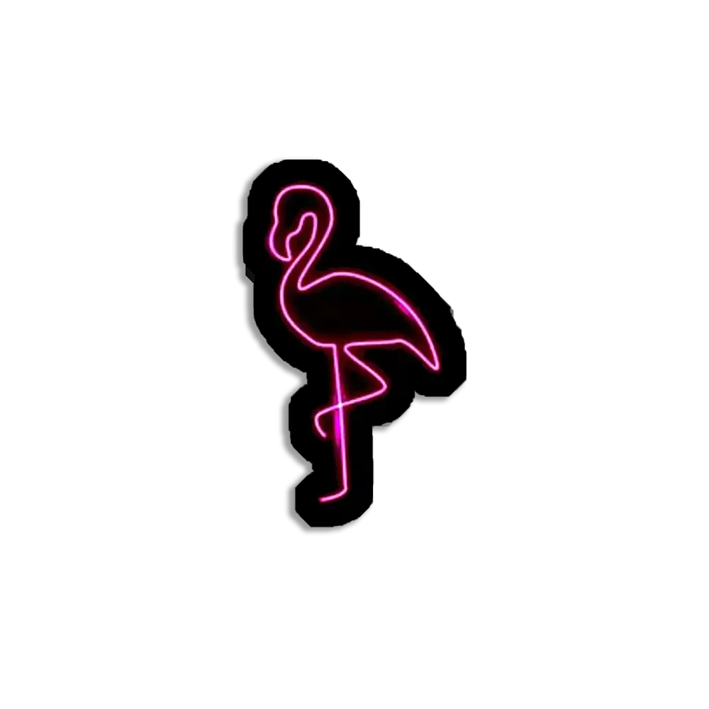 Neon Flamingo Sticker
