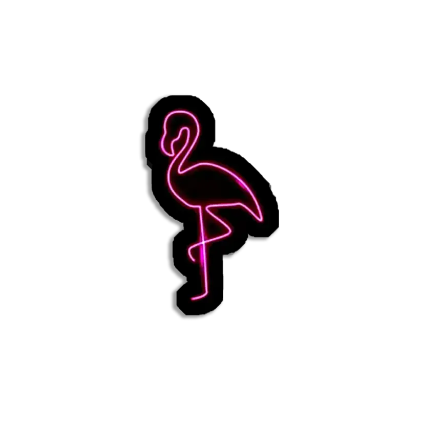 Neon Flamingo Sticker