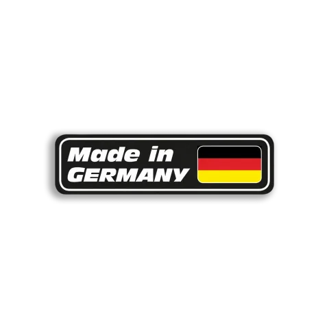 Made in Germany With Flag Car Sticker