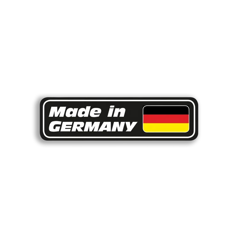 Made in Germany With Flag Car Sticker