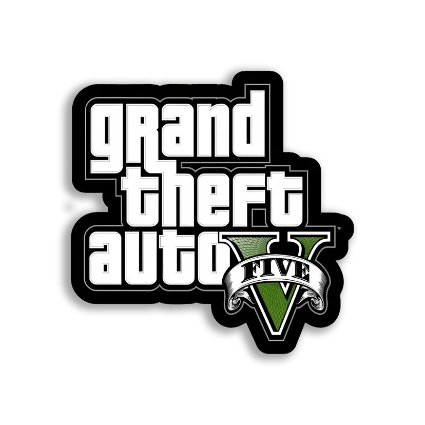Grand Theft Auto Five Logo Sticker