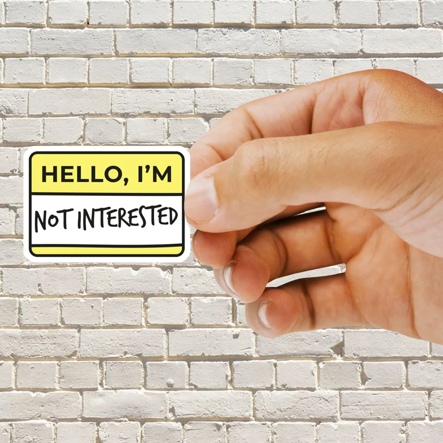 Hello I'm not interested Sticker