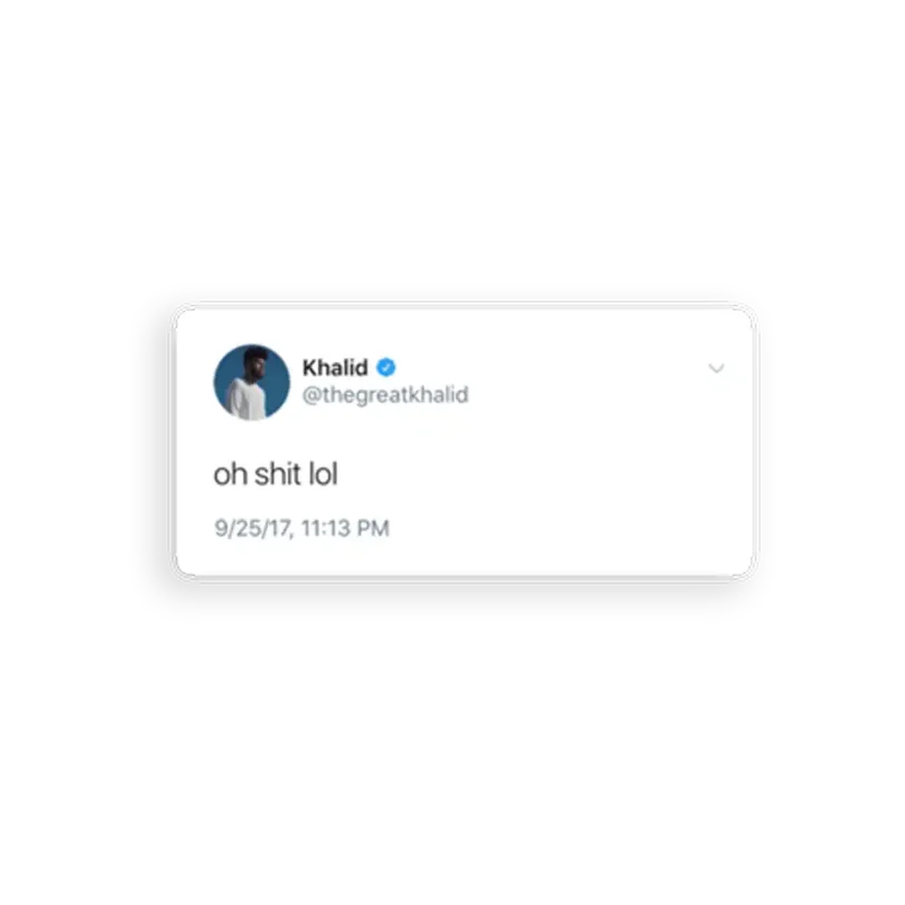 Khalid Tweet Sticker
