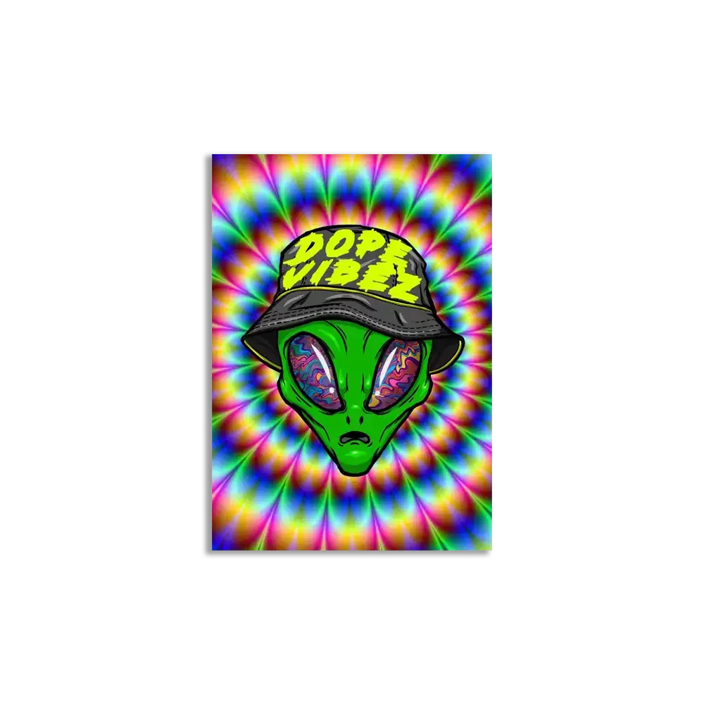 Dope Vibez Alien Sticker