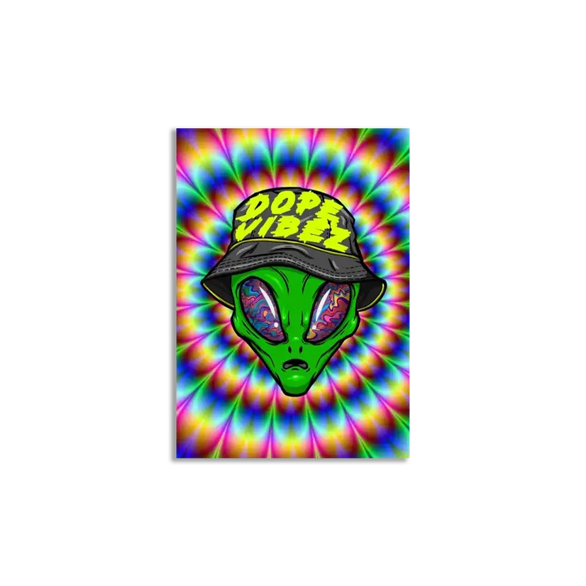 Dope Vibez Alien Sticker