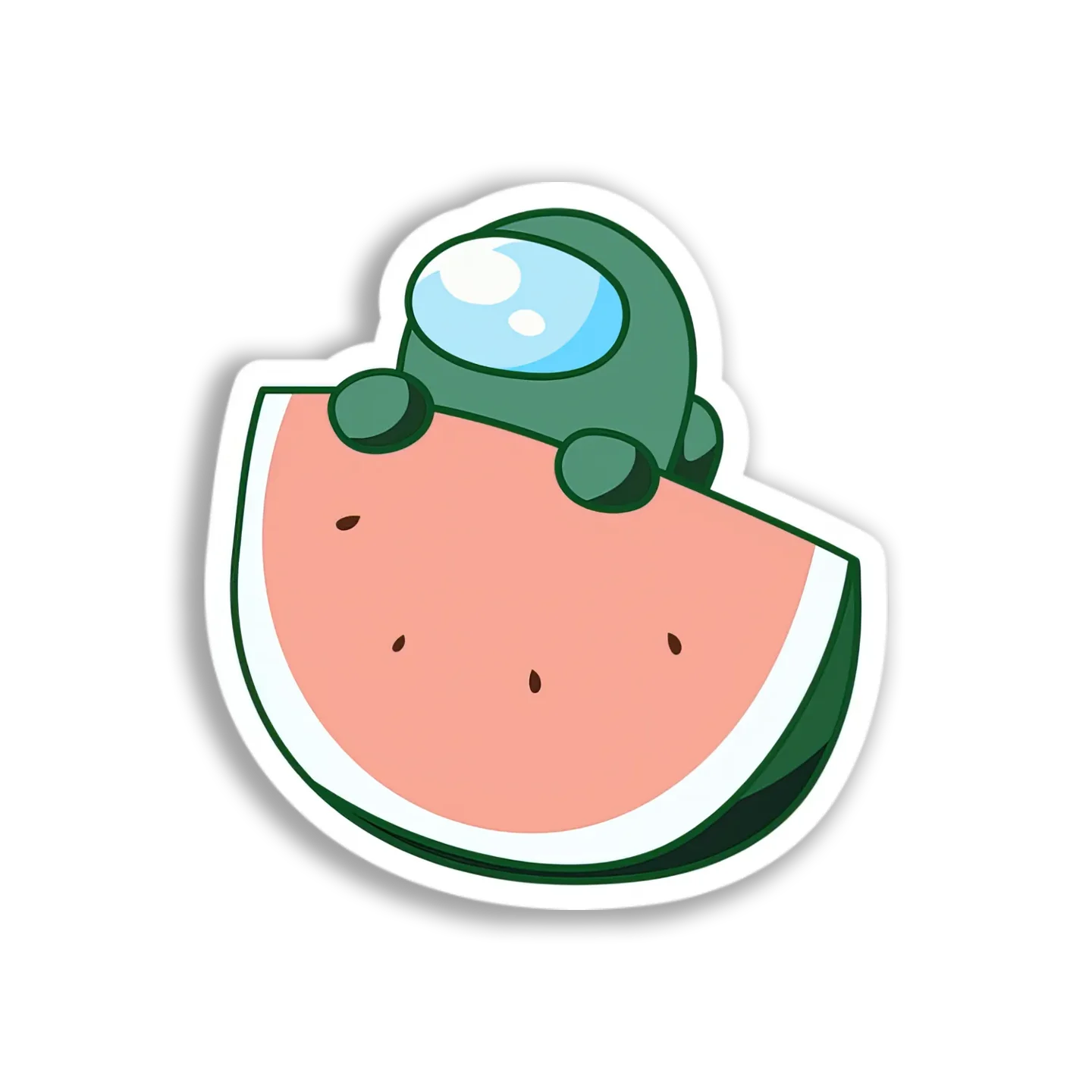 Among Us Watermelon Slice Sticker