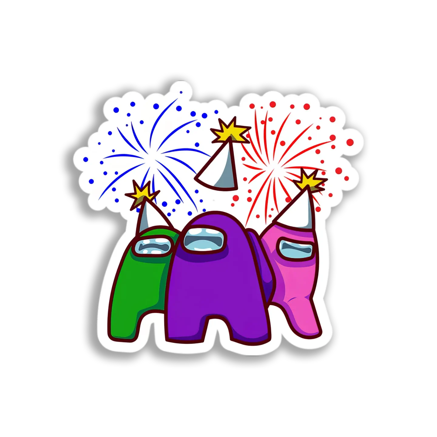 Among Us Party Crew Sticker