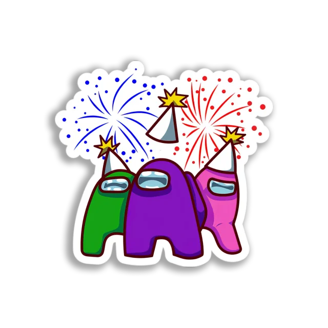 Among Us Party Crew Sticker