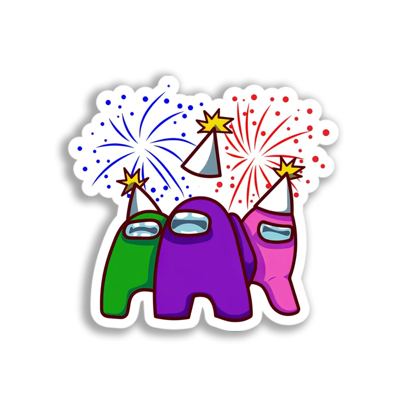 Among Us Party Crew Sticker