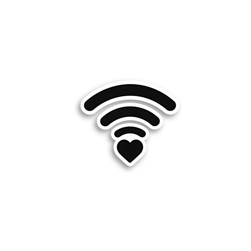 WiFi Heart Sticker