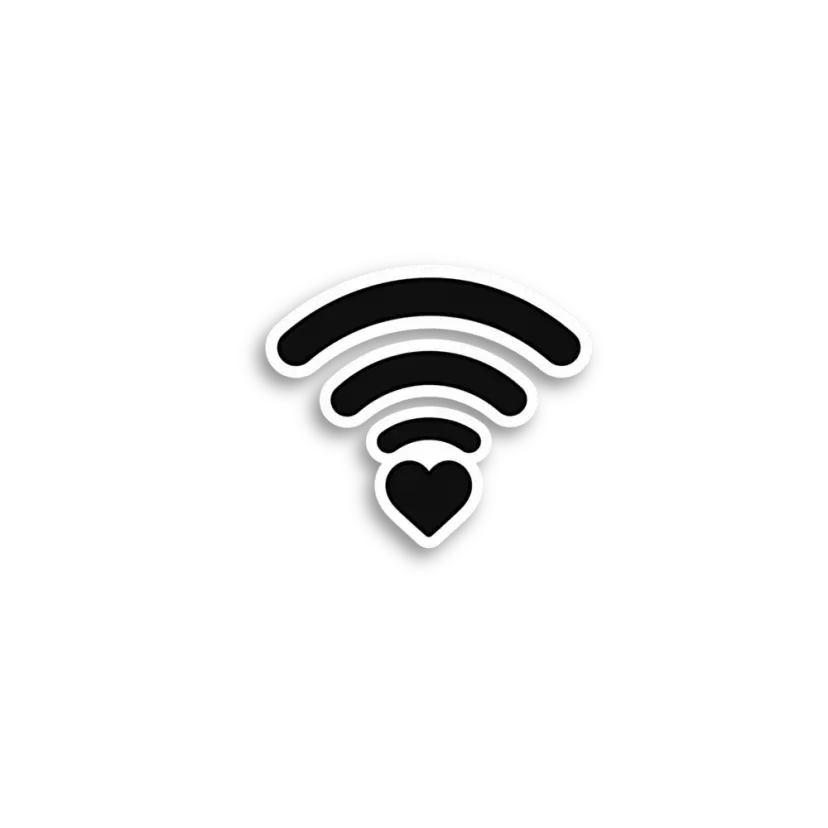 WiFi Heart Sticker