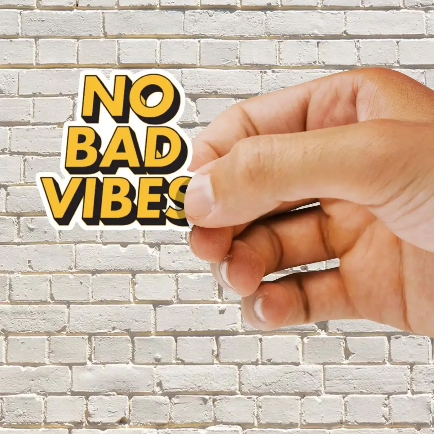 No Bad Vibes Lettering Sticker