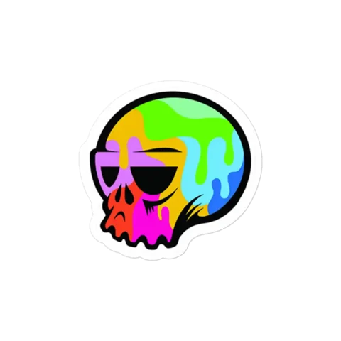 Colorful Skull Sticker