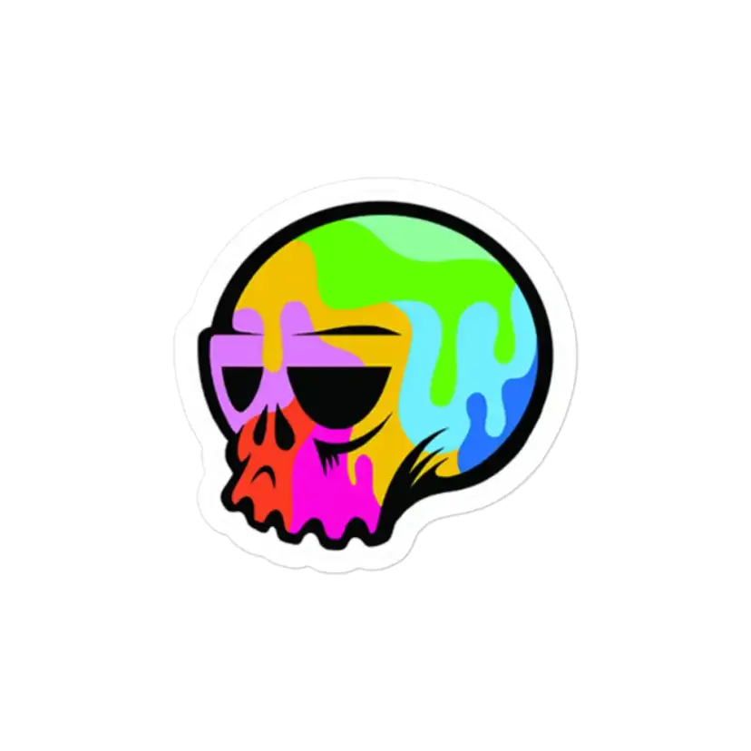 Colorful Skull Sticker