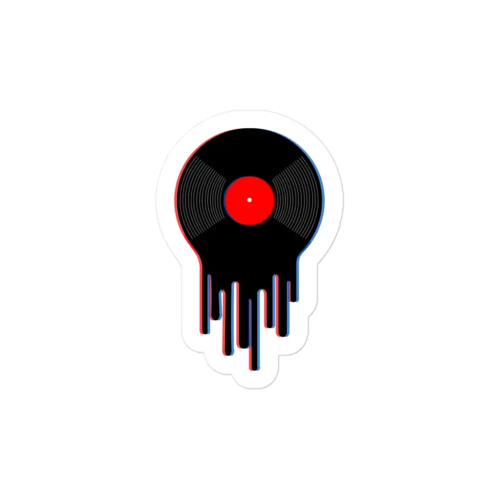 Drip Vinyl Record Sticker