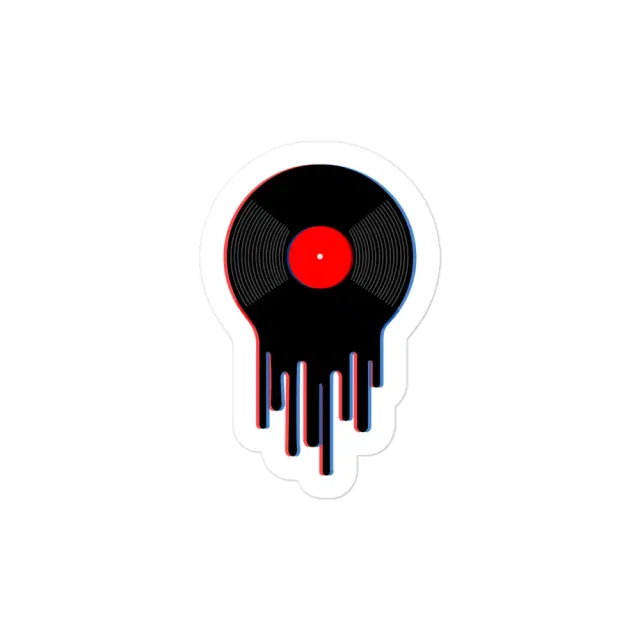 Drip Vinyl Record Sticker