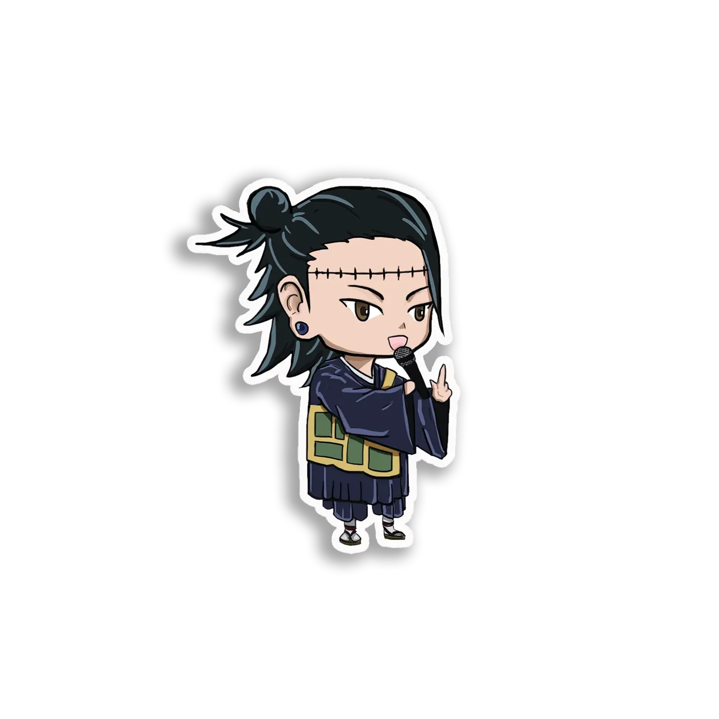Chibi Singer Anime Boy Sticker
